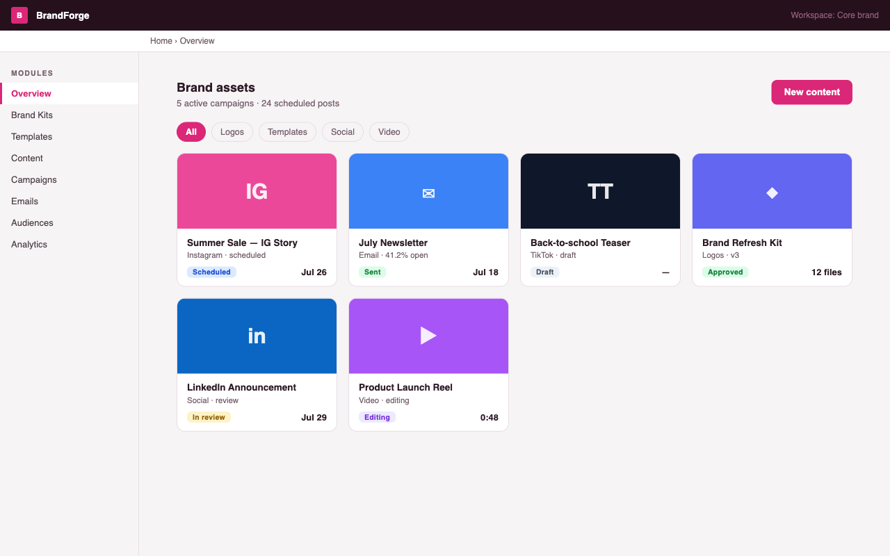 BrandForge app preview