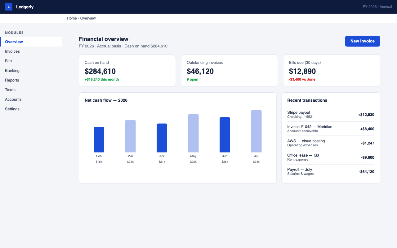 Ledgerly app preview