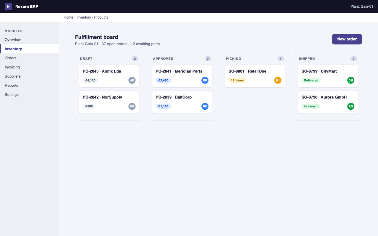 Nexora app preview