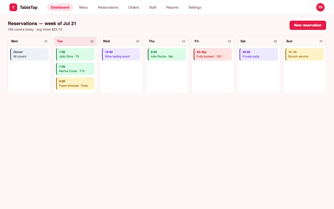 TableTap app preview